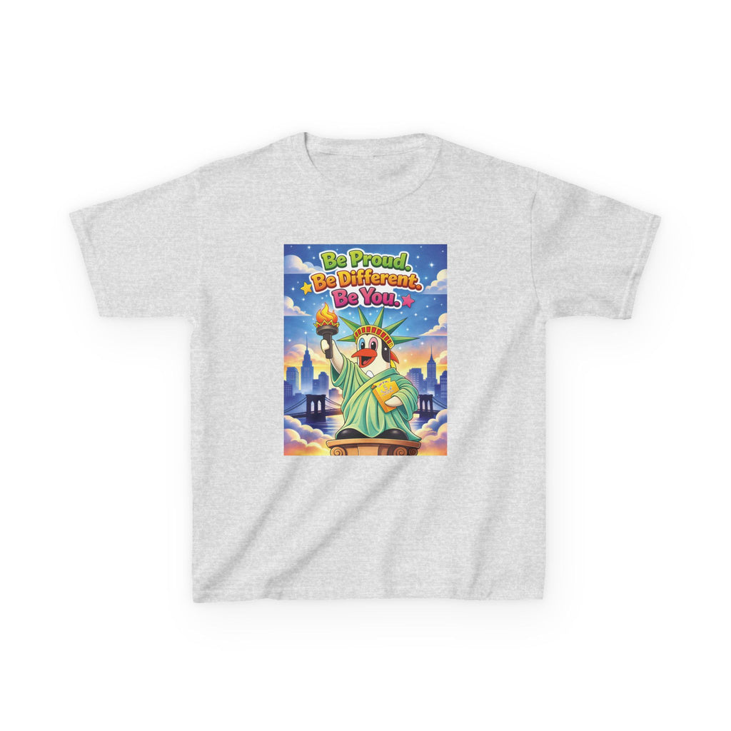 TuBz™M "Be Proud. Be Different. Be You." Kids T-Shirt - Inspirational Graphic Tee