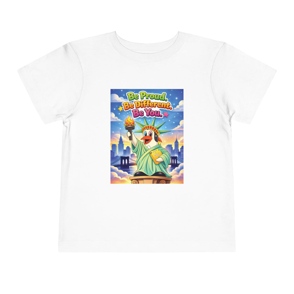 TuBz™ "Be Proud. Be Different. Be You." Toddler T- Shirt - Inspirational Kids Tee