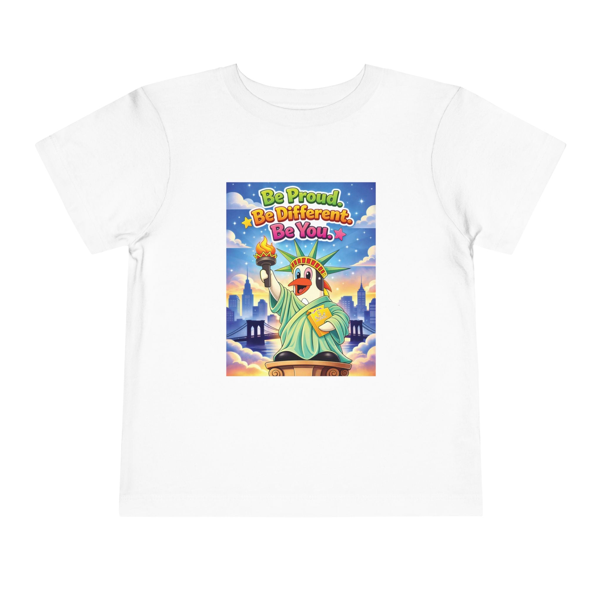 TuBz™ "Be Proud. Be Different. Be You." Toddler T- Shirt - Inspirational Kids Tee