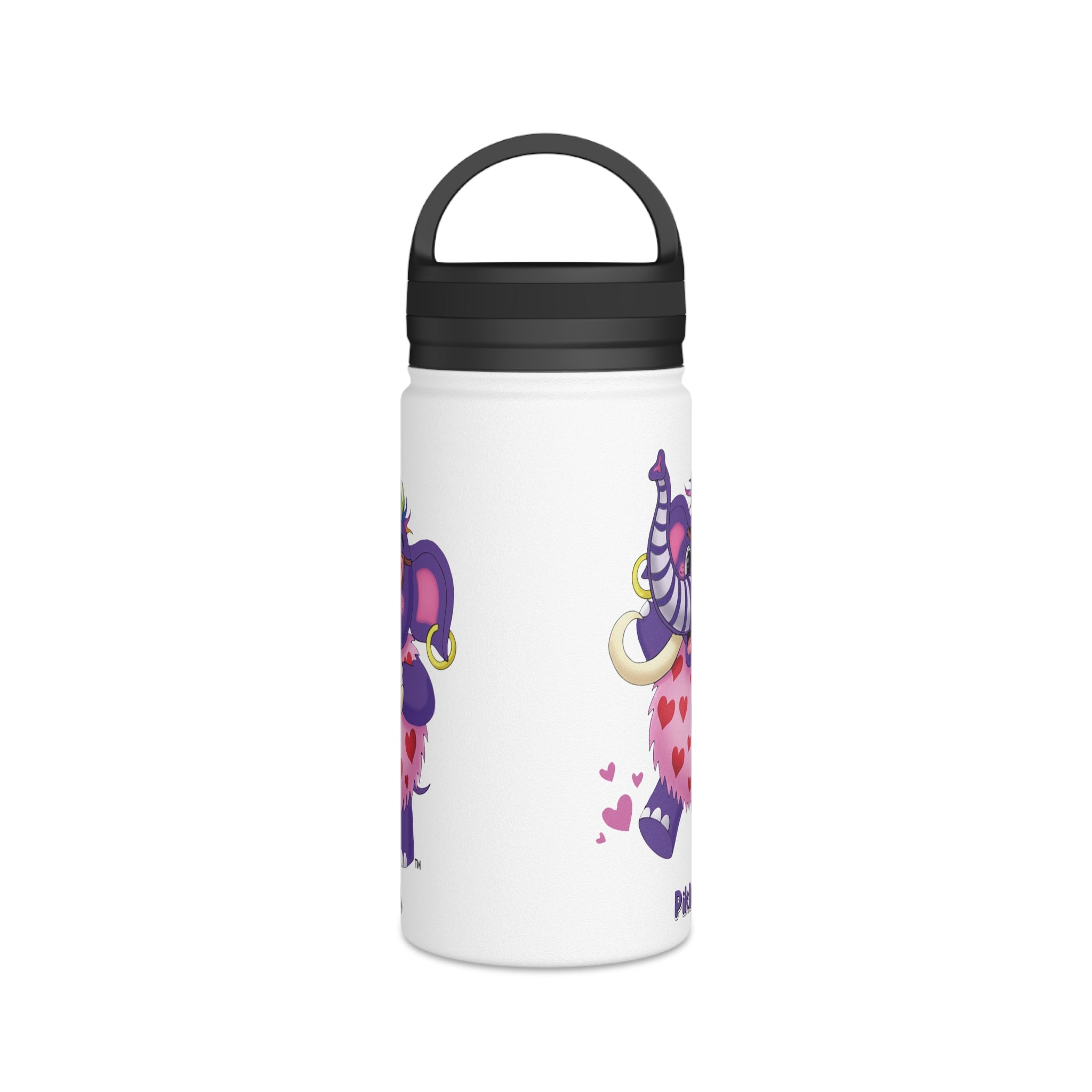 Piklez™ Stainless Steel Water Bottle with Handle Lid – "Full of Love!" Graphic | Smile Universe Collection