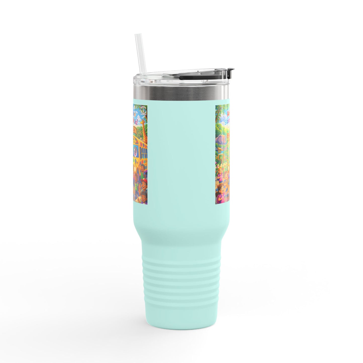 Lani™ 40oz Insulated Travel Mug – "Adventure Starts With Us!" Graphic