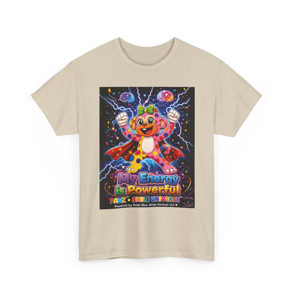 Panz™ Unisex Heavy Cotton™ Tee For Adult – "My Energy is Powerful" Graphic Tee | Smile Universe Collection
