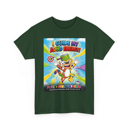 Potz™ Unisex Heavy Cotton™ Tee – "I Guide My ADHD Energy!" Graphic Tee | Smile Universe Collection