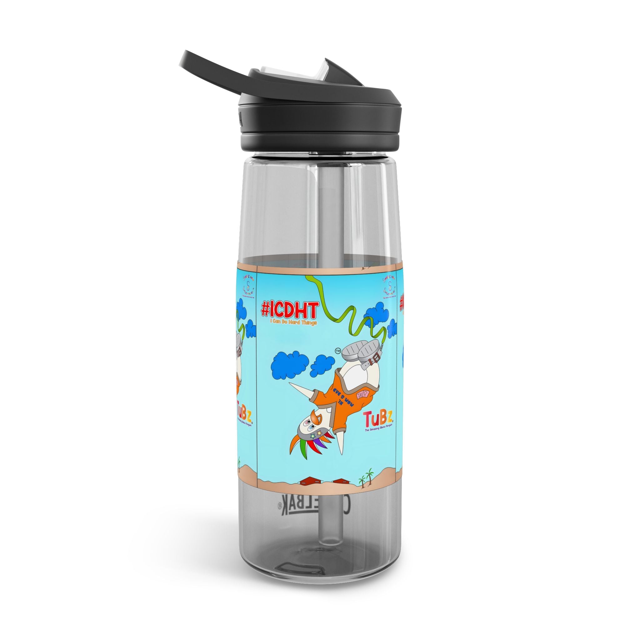 TuBz™ "I Can Do Hard Things" CamelBak Eddy® Kids Water Bottle - Spill-Resistant School Bottle