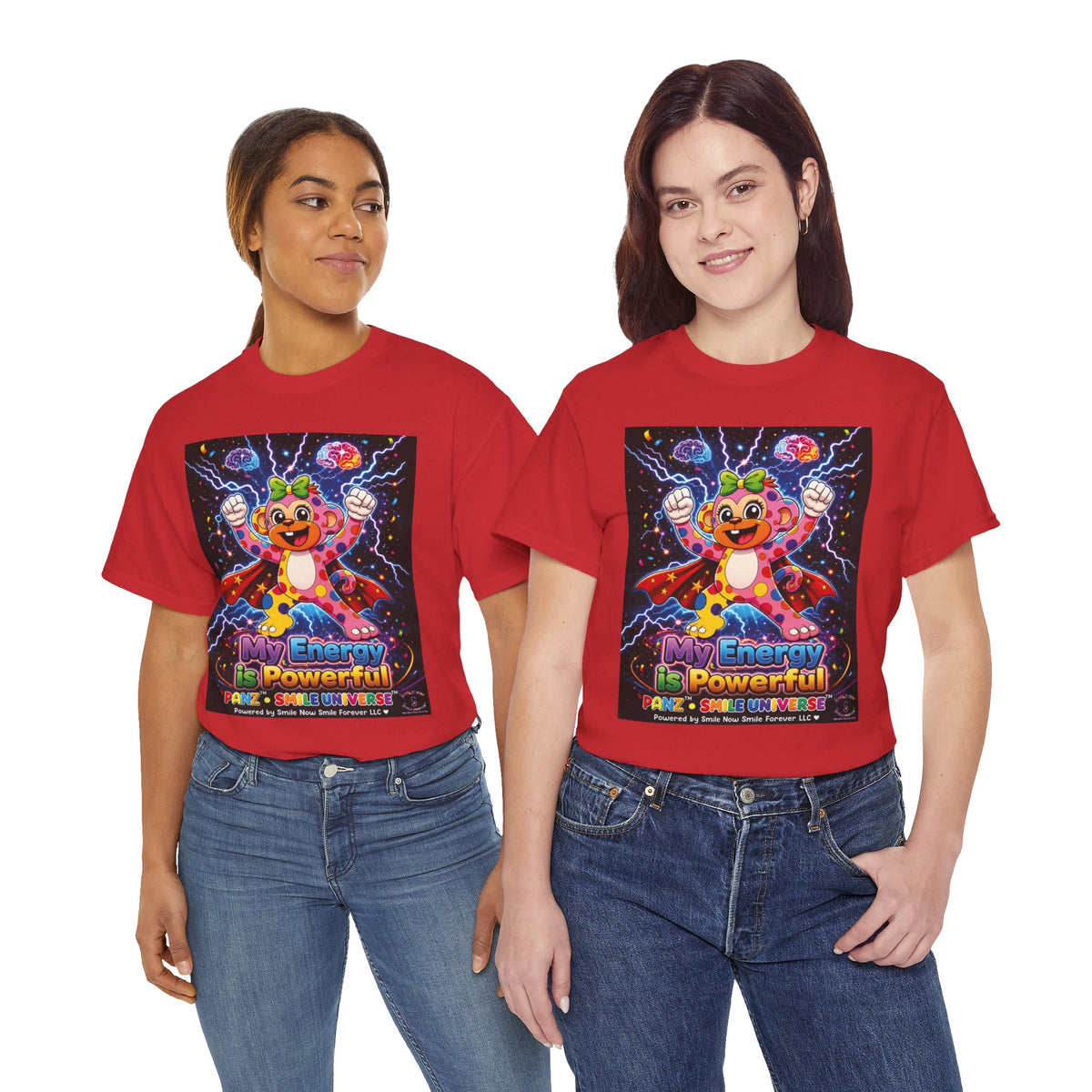 Panz™ Unisex Heavy Cotton™ Tee For Adult – "My Energy is Powerful" Graphic Tee | Smile Universe Collection