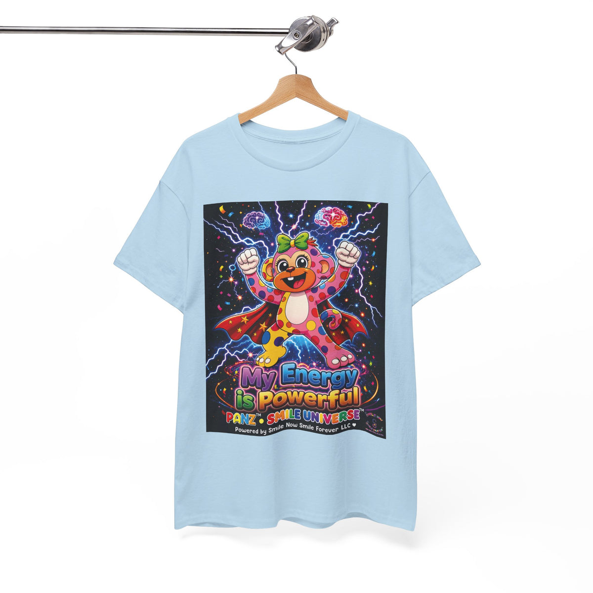 Panz™ Unisex Heavy Cotton™ Tee For Adult – "My Energy is Powerful" Graphic Tee | Smile Universe Collection