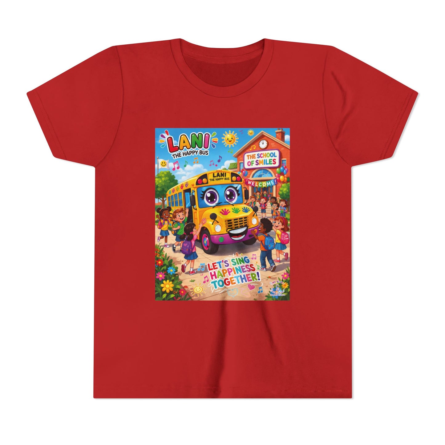 Lani™ Youth Short Sleeve Tee – "Let's Sing Happiness Together!" Graphic