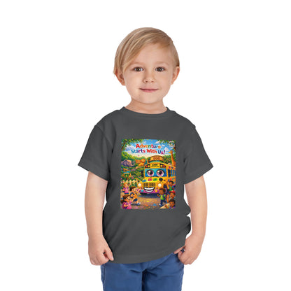 Lani™ Toddler Short Sleeve Tee – "Adventure Starts With Us!" Graphic