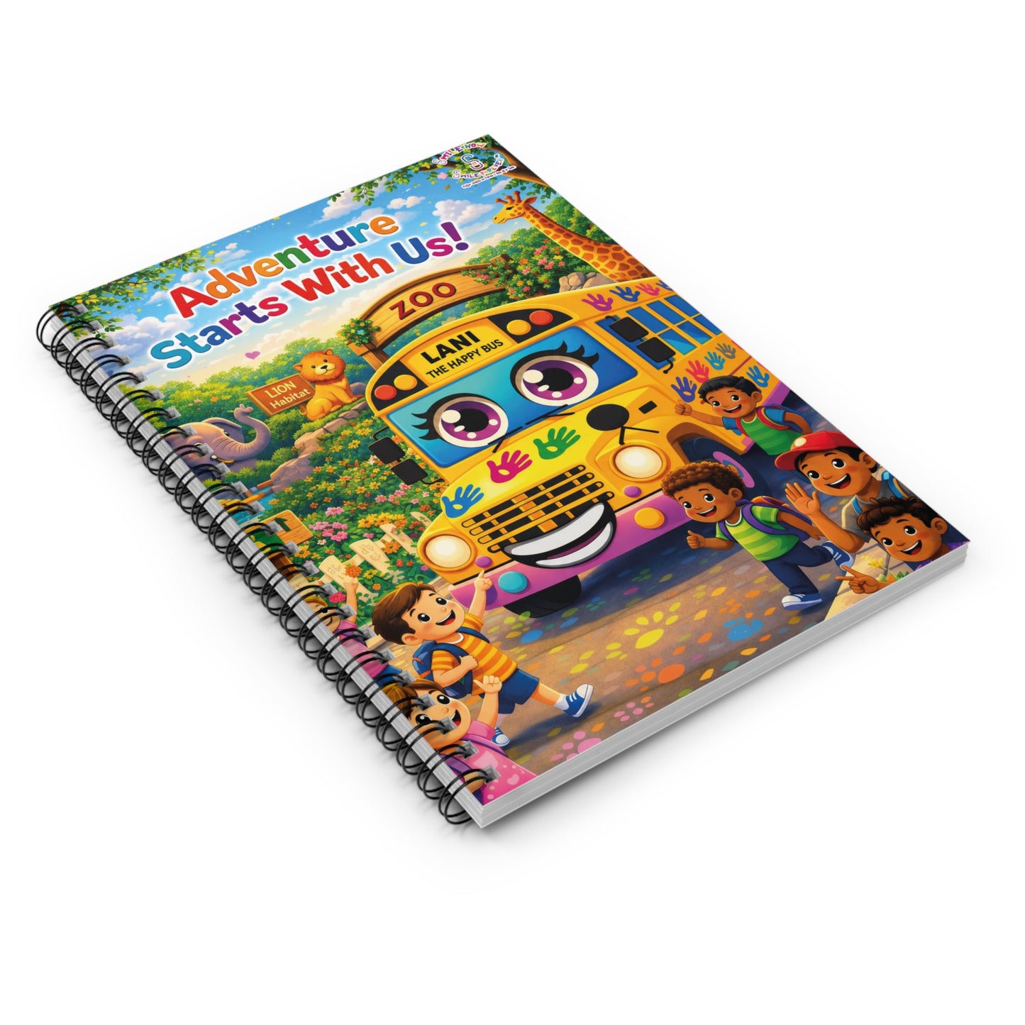 Lani™ Spiral Notebook – Ruled Line | "Adventure Starts With Us!" Graphic