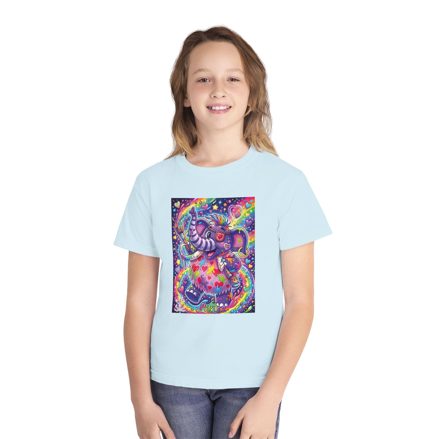 Piklez™ Youth Midweight Tee – "Magic Paint!" Graphic Shirt | Smile Universe Collection
