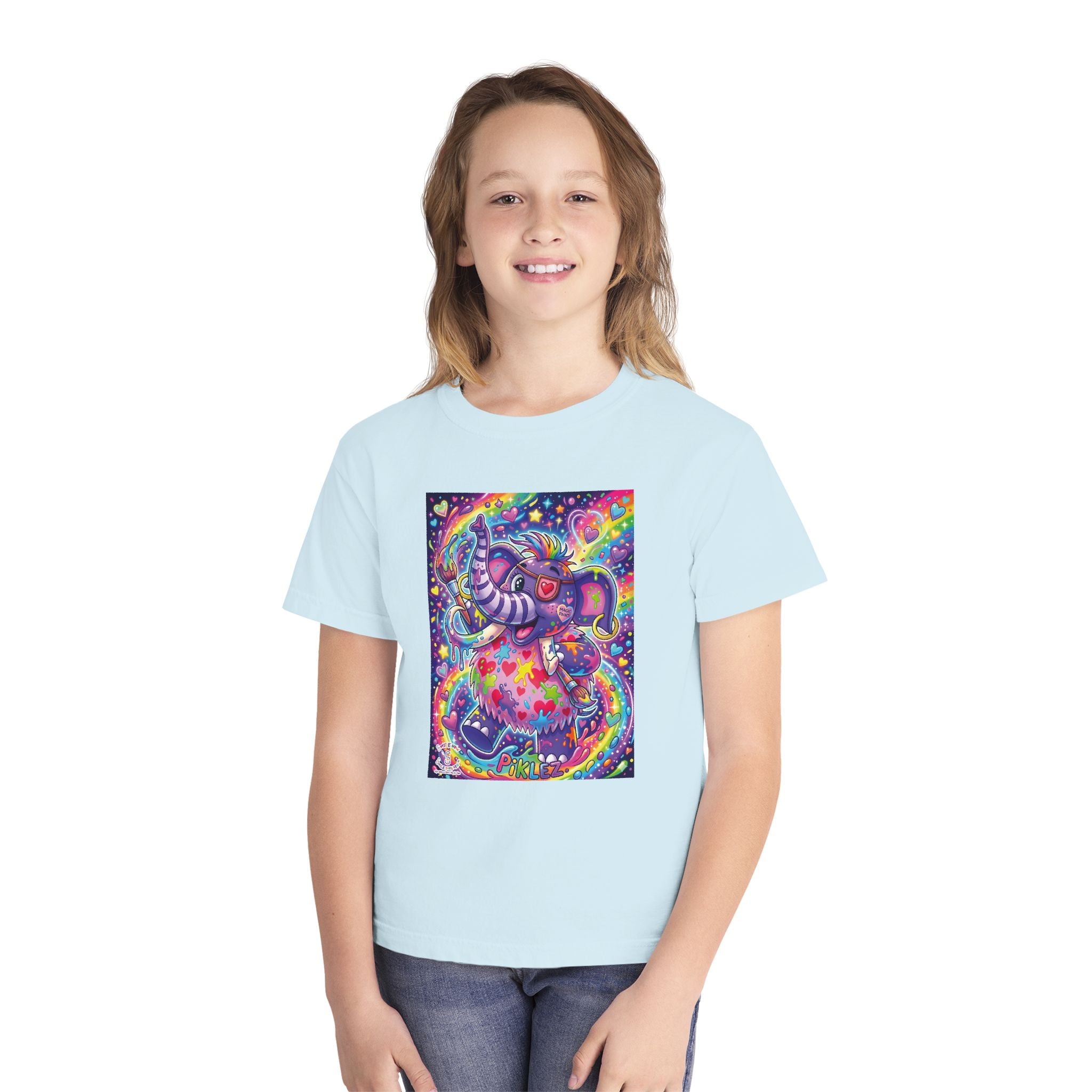 Piklez™ Youth Midweight Tee – "Magic Paint!" Graphic Shirt | Smile Universe Collection