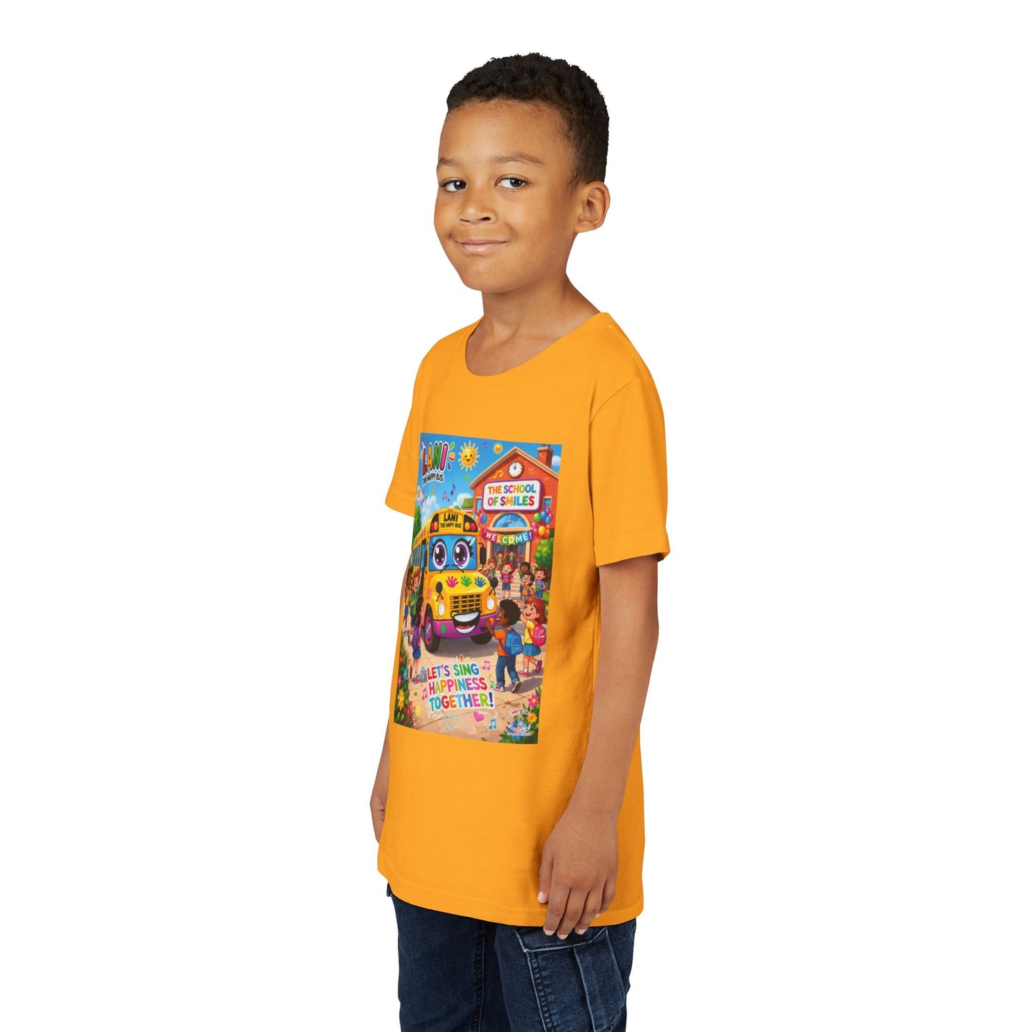 Lani™ Youth Short Sleeve Tee – "Let's Sing Happiness Together!" Graphic