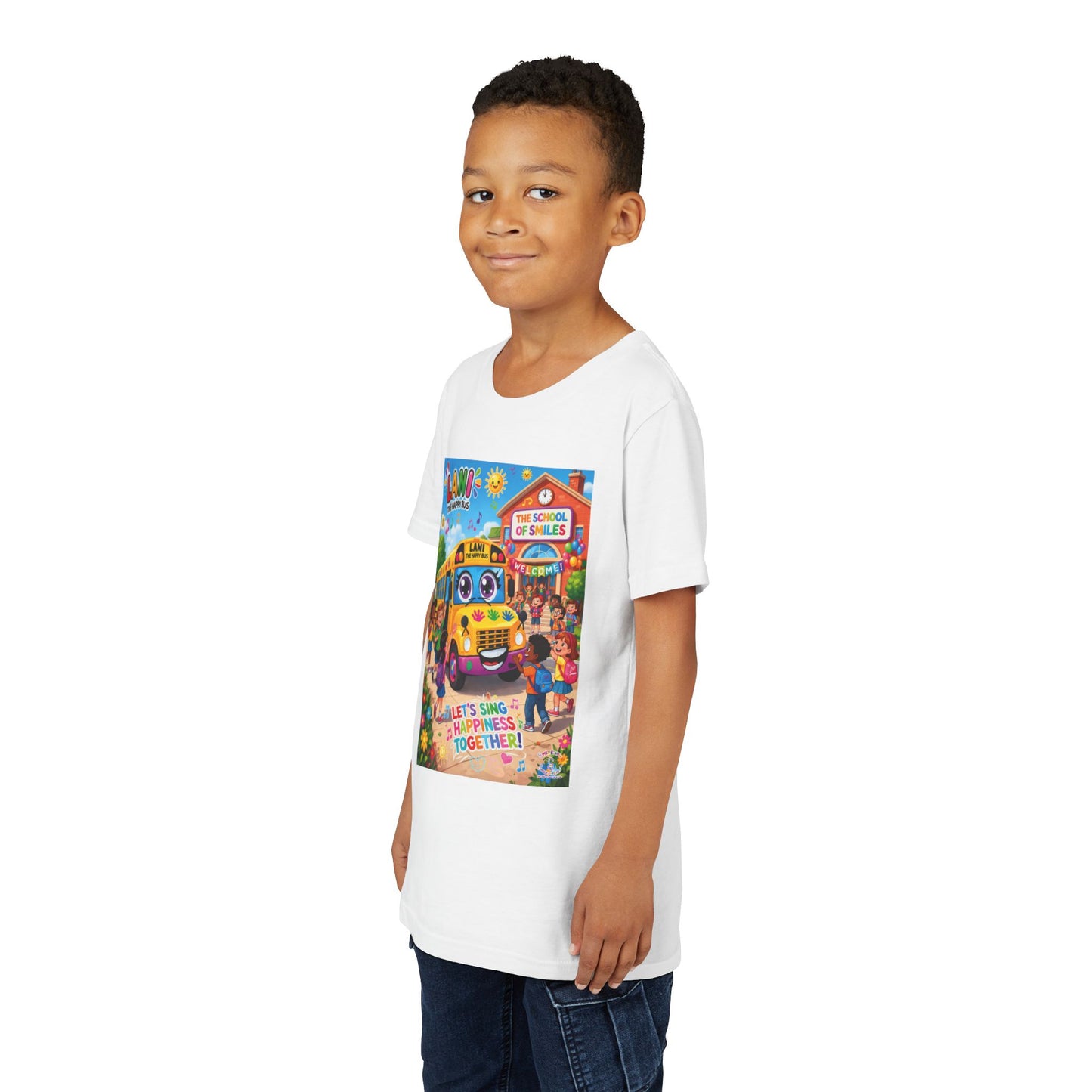 Lani™ Youth Short Sleeve Tee – "Let's Sing Happiness Together!" Graphic