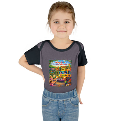 Lani™ Infant Baby Rib Bodysuit – "Adventure Starts With Us!" Graphic