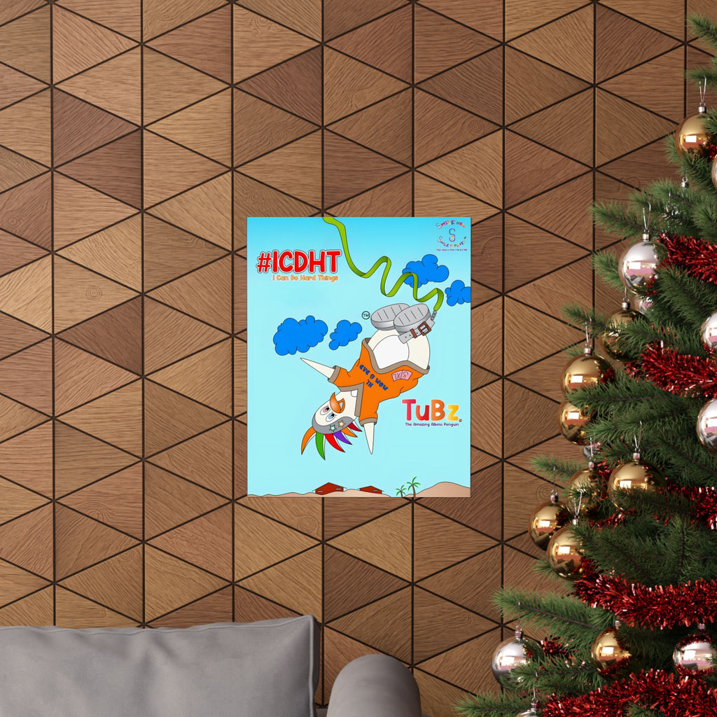 TuBz™ "I Can Do Hard Things" Kids Poster - Motivational Classroom Wall Art