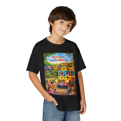 Lani™ Youth DryBlend® T-Shirt – "Adventure Starts With Us!" Graphic