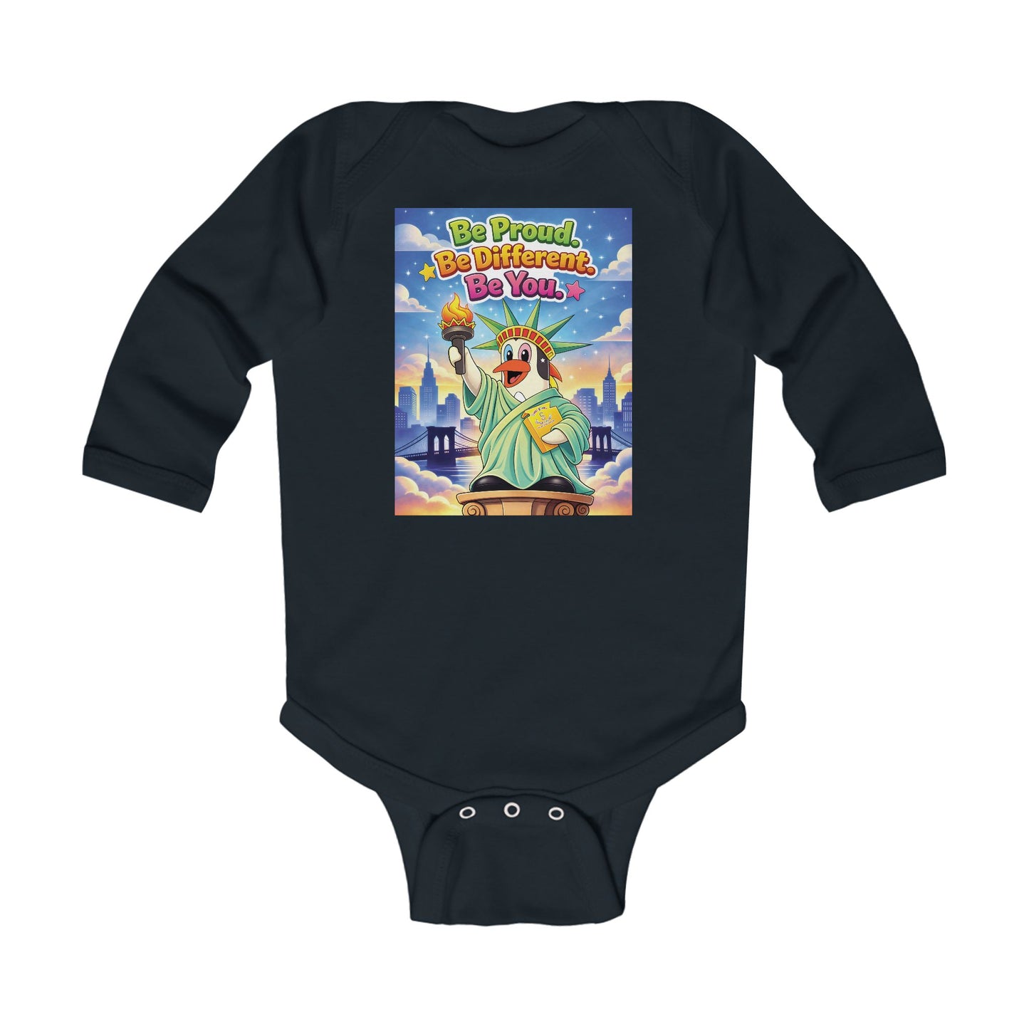 TuBz™ "Be Proud. Be Different. Be You." Infant Bodysuit - Inspirational Baby Onesie