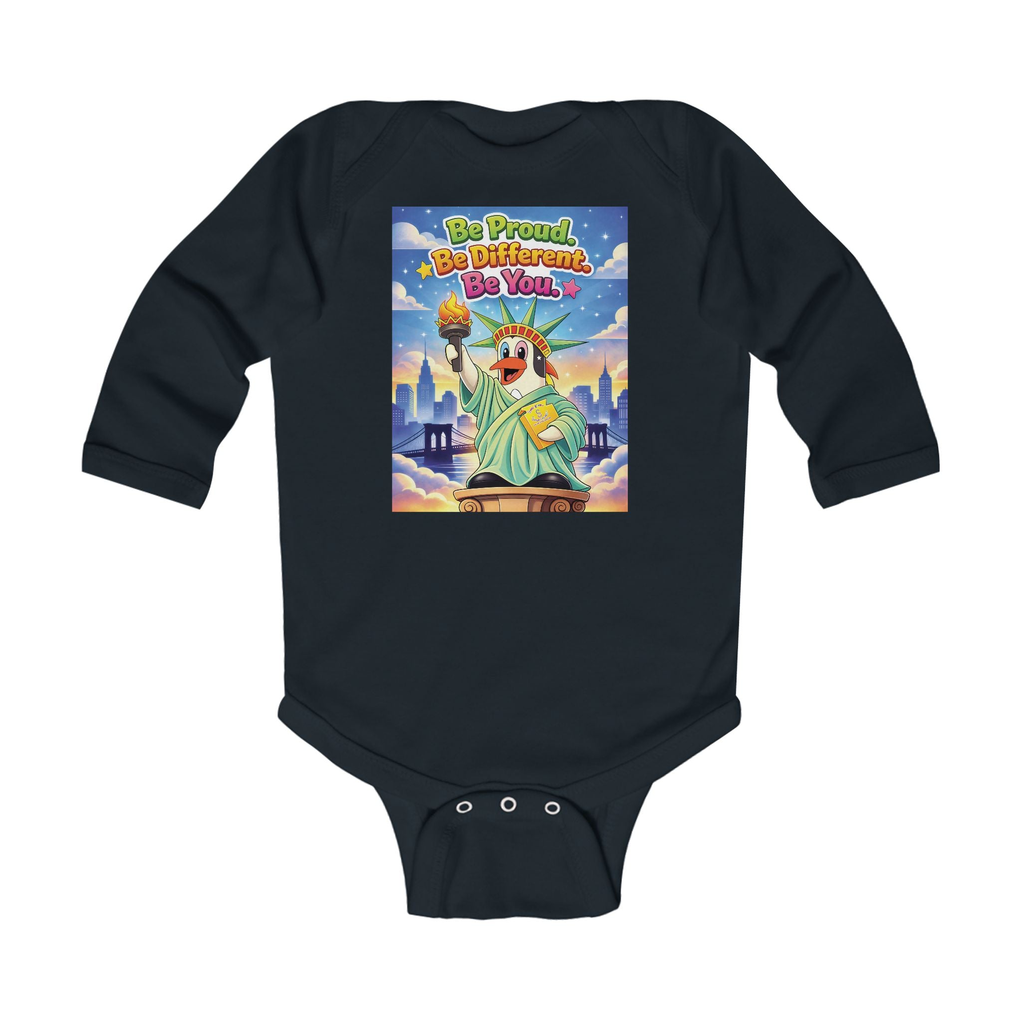 TuBz™ "Be Proud. Be Different. Be You." Infant Bodysuit - Inspirational Baby Onesie
