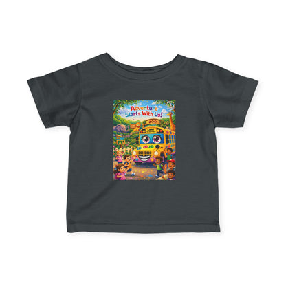 Lani™ Infant Fine Jersey Tee – "Adventure Starts With Us!" Graphic