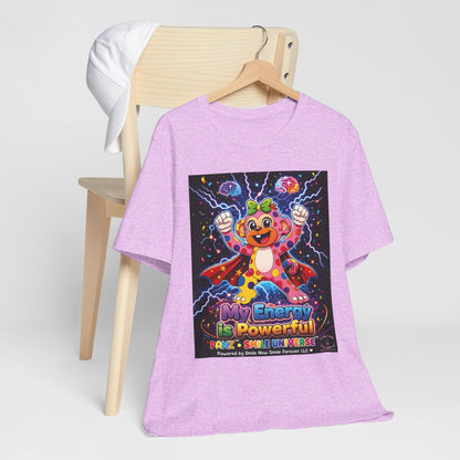 Panz™ Unisex Jersey Short Sleeve Tee For Adult– "My Energy is Powerful" Graphic Tee | Smile Universe Collection