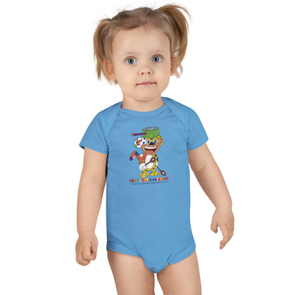 Potz™ Baby Short Sleeve Onesie® – Playful Graphic Bodysuit | Smile Universe Collection
