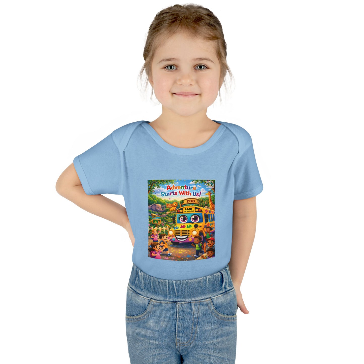 Lani™ Infant Baby Rib Bodysuit – "Adventure Starts With Us!" Graphic