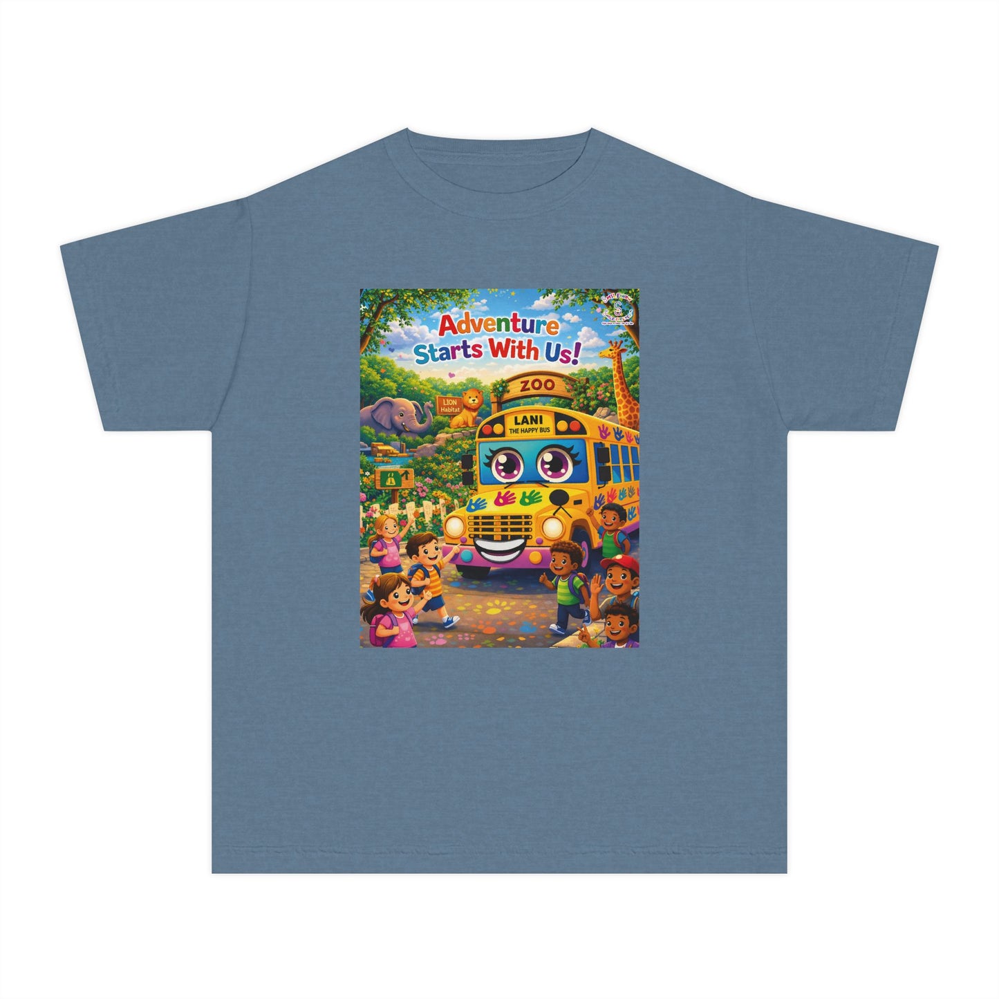 Lani™ Youth Midweight Tee – "Adventure Starts With Us!" Graphic