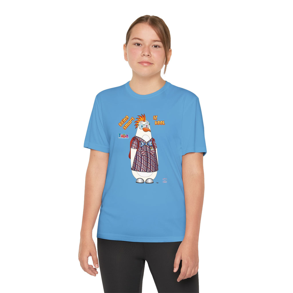 TuBz™ "Being Smart Iz Kool" Youth Competitor T- Shirt - Character Dress-Up Graphic Tee