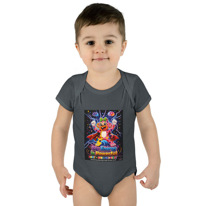 Panz™ Infant Baby Rib Bodysuit – "My Energy is Powerful" Graphic Onesie | Smile Universe Collection