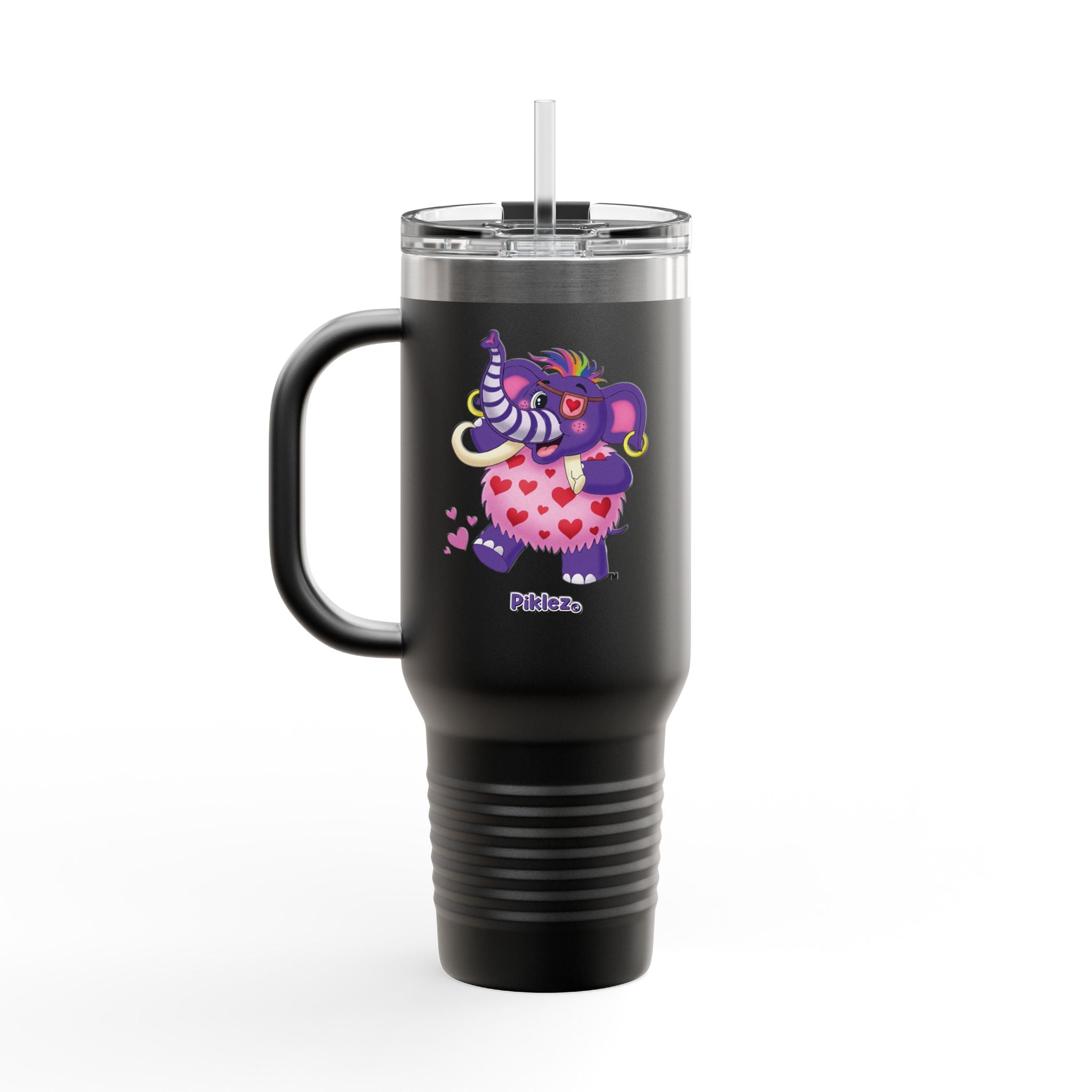 Piklez™ 40oz Insulated Travel Mug – "Full of Love!" Graphic | Smile Universe Collection