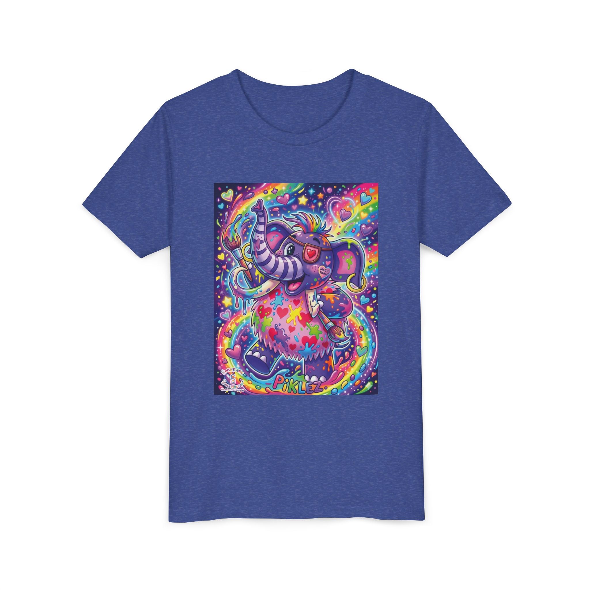 Piklez™ Youth Short Sleeve Tee – "Magic Paint!" Graphic Shirt | Smile Universe Collection