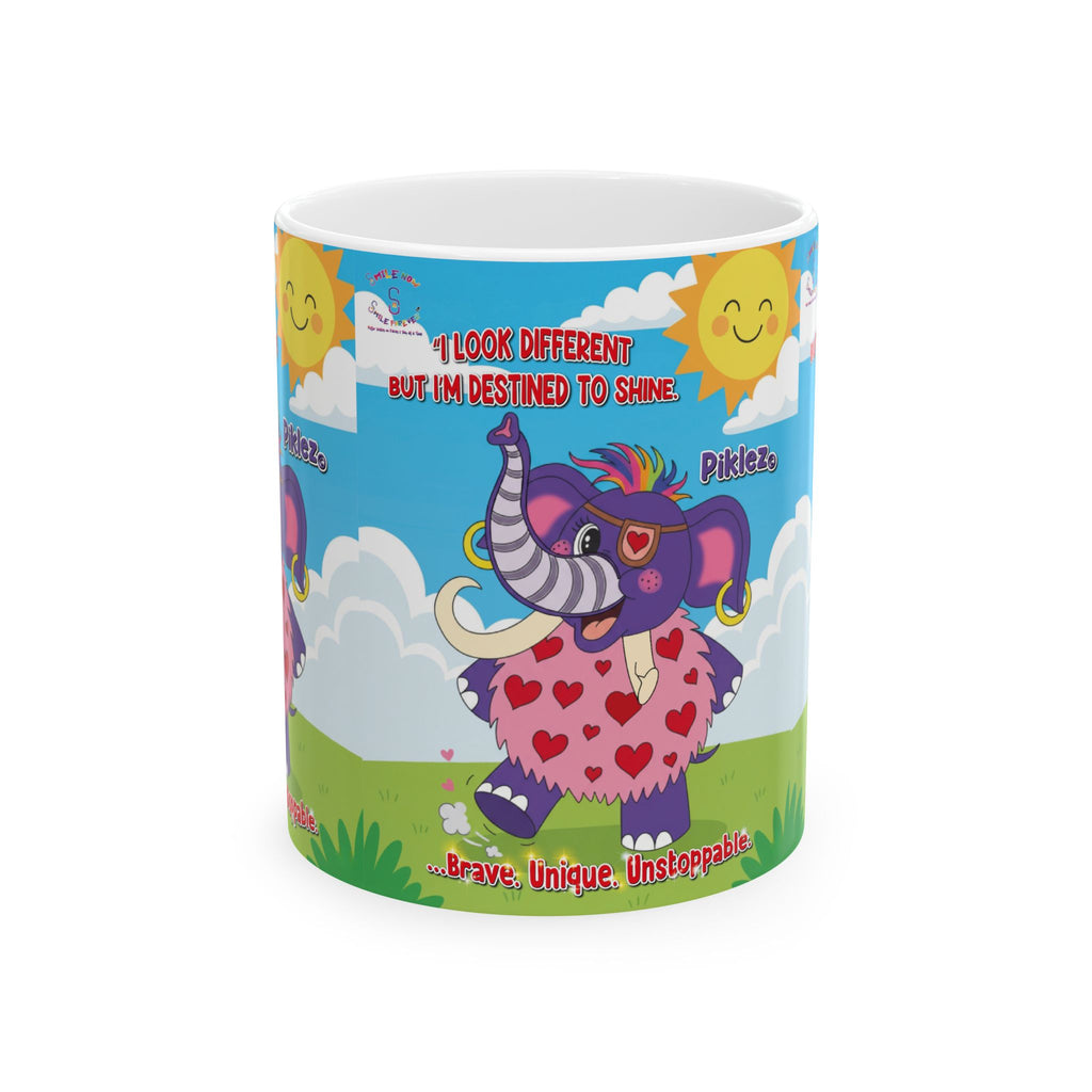 Piklez™ Ceramic Mug (11oz, 15oz) – “Destined to Shine” Coffee Cup | Smile Universe Collection