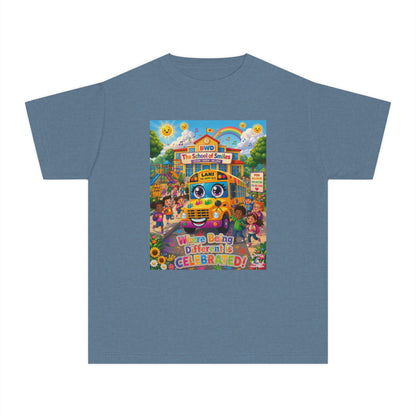 Lani™ Youth Midweight Tee – "Where Being Different is CELEBRATED!" Graphic Shirt
