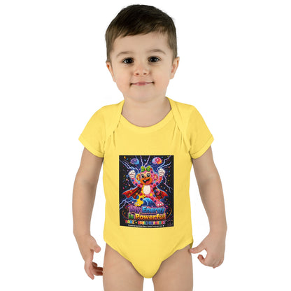 Panz™ Infant Baby Rib Bodysuit – "My Energy is Powerful" Graphic Onesie | Smile Universe Collection