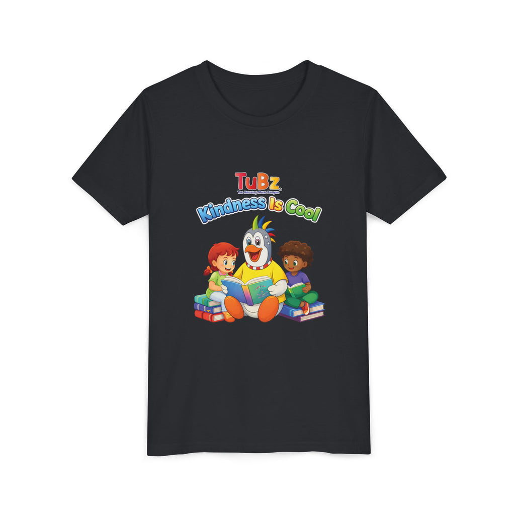 TuBz™ "Kindness Is Cool" Kids T-Shirt - Positive Message Graphic Tee | Smile Universe TuBz4Kidz