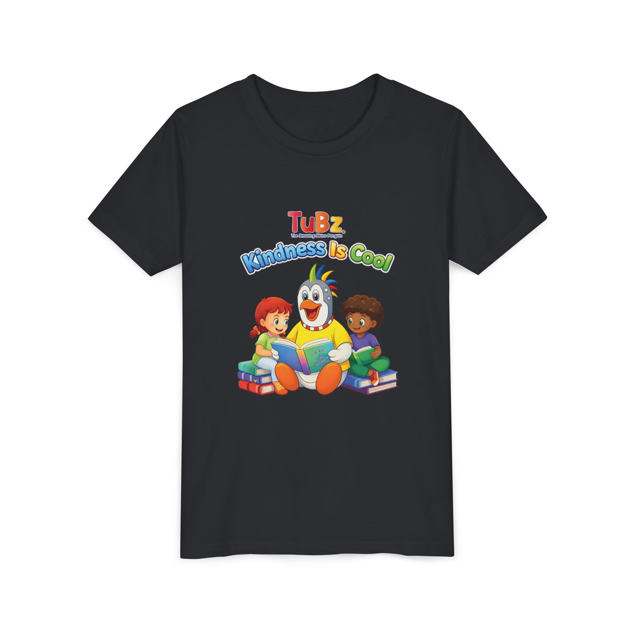 TuBz™ "Kindness Is Cool" Kids T-Shirt - Positive Message Graphic Tee | Smile Universe TuBz4Kidz