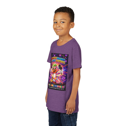Panz™ Youth Short Sleeve Tee – "Differently Amazing & Loudly Autistic!" Graphic | Smile Universe Collection