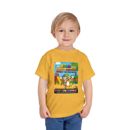 Potz™ Toddler Short Sleeve Tee – "My ADHD Means Always Dreaming, Highly Determined" Graphic Tee | Smile Universe Collection