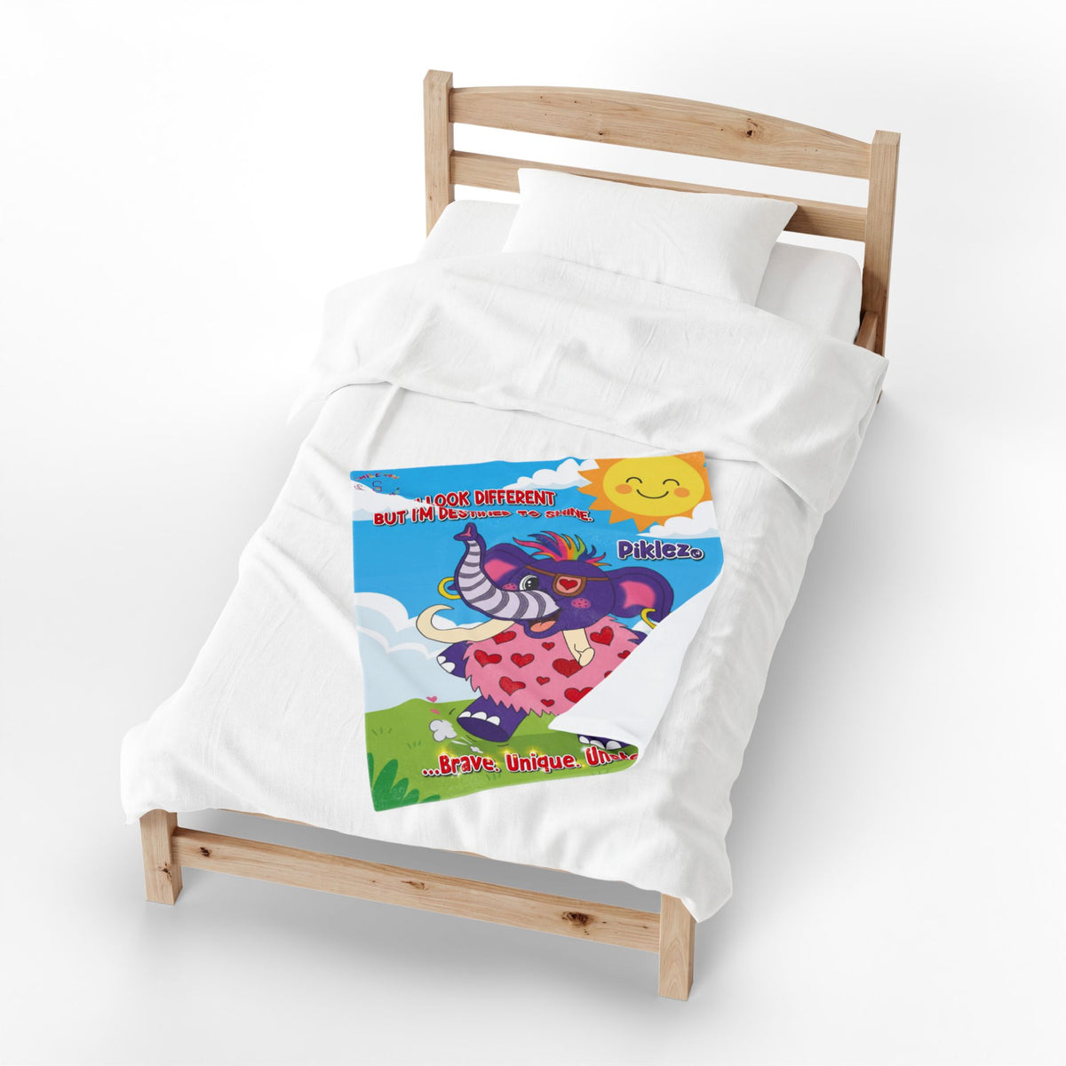 Piklez™ Velveteen Plush Blanket – "Destined to Shine" Graphic | Smile Universe Collection