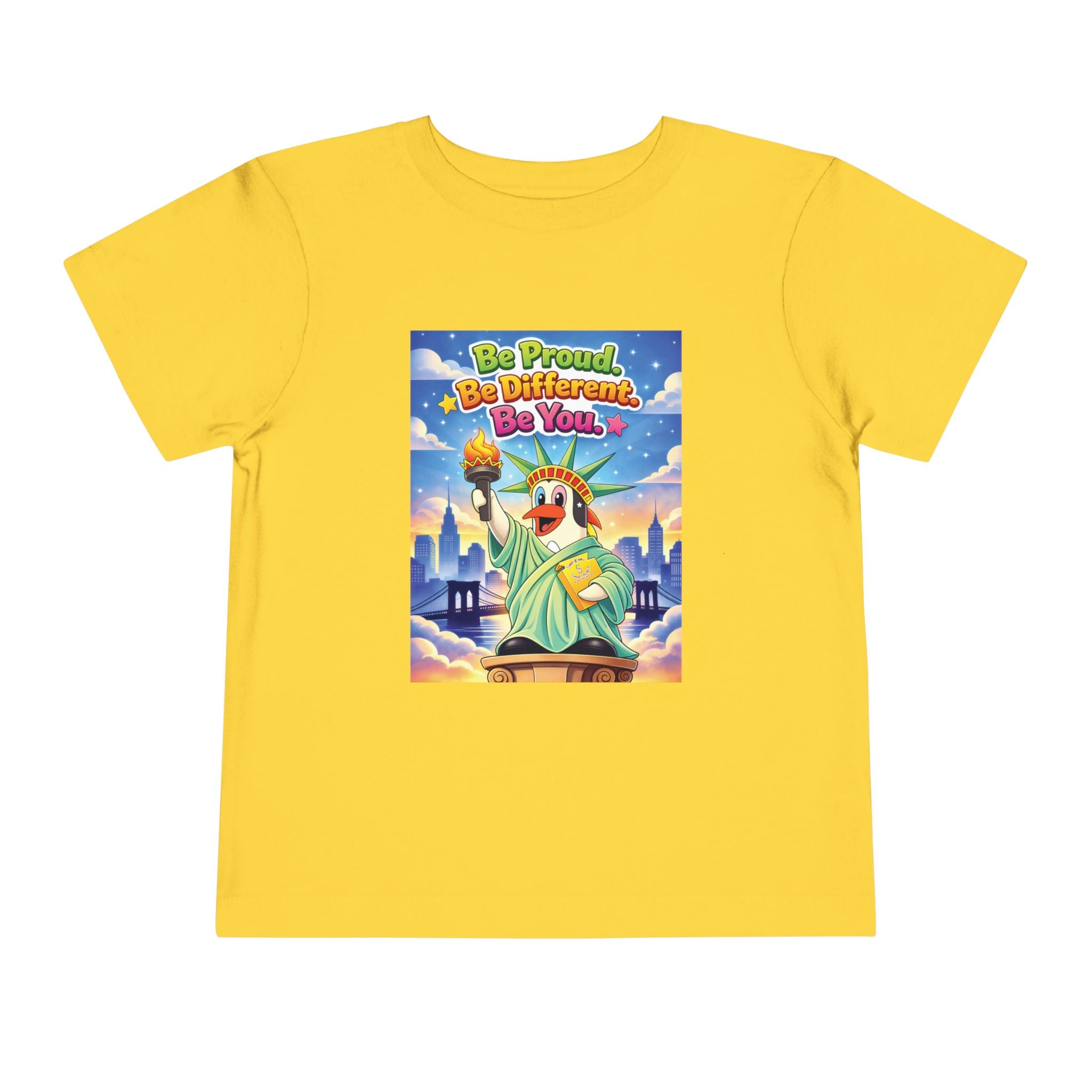 TuBz™ "Be Proud. Be Different. Be You." Toddler T- Shirt - Inspirational Kids Tee