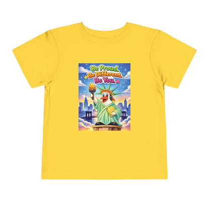TuBz™ "Be Proud. Be Different. Be You." Toddler T- Shirt - Inspirational Kids Tee