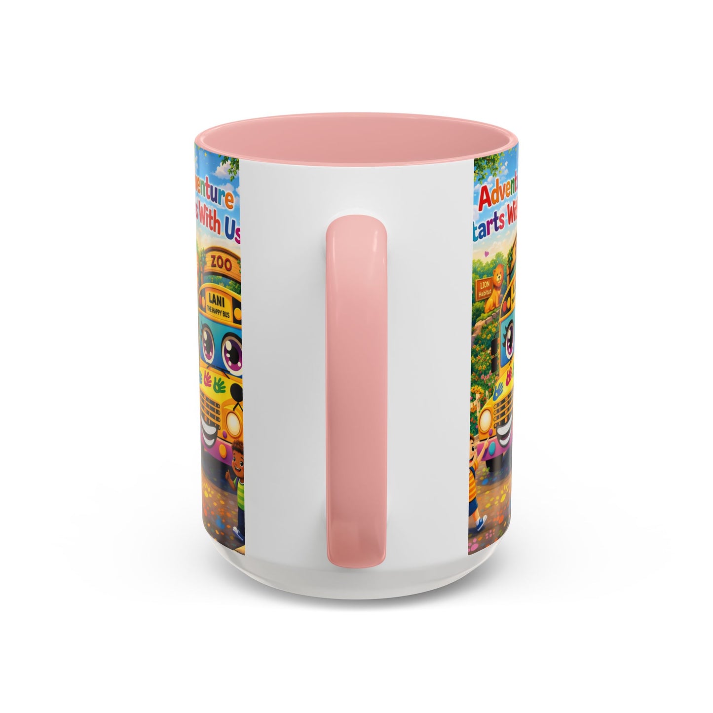 Lani™ Accent Coffee Mug (11oz & 15oz) – "Adventure Starts With Us!" Graphic