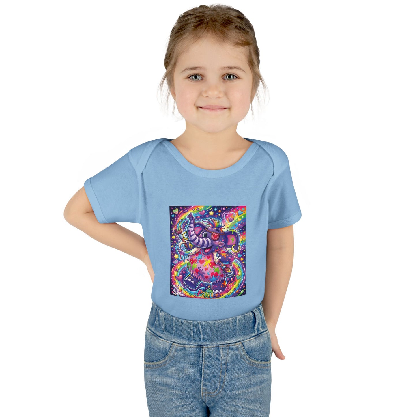 Piklez™ Infant Baby Rib Bodysuit – "Magic Paint!" Graphic | Smile Universe Collection