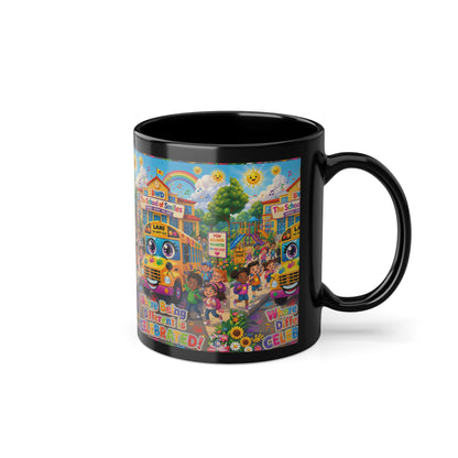 Lani™ Black Coffee Cup – "Where Being Different is CELEBRATED!" Graphic