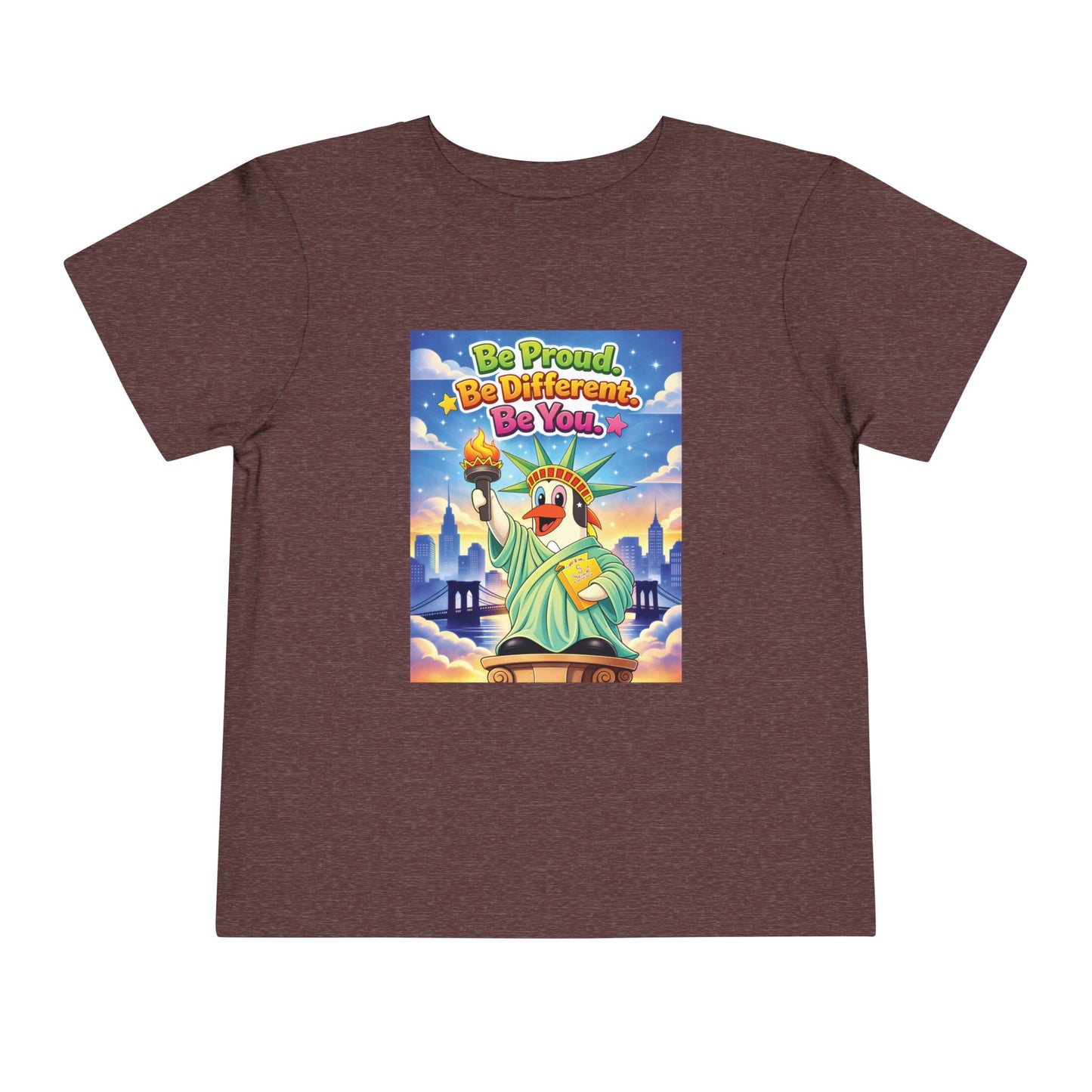 TuBz™ "Be Proud. Be Different. Be You." Toddler T- Shirt - Inspirational Kids Tee