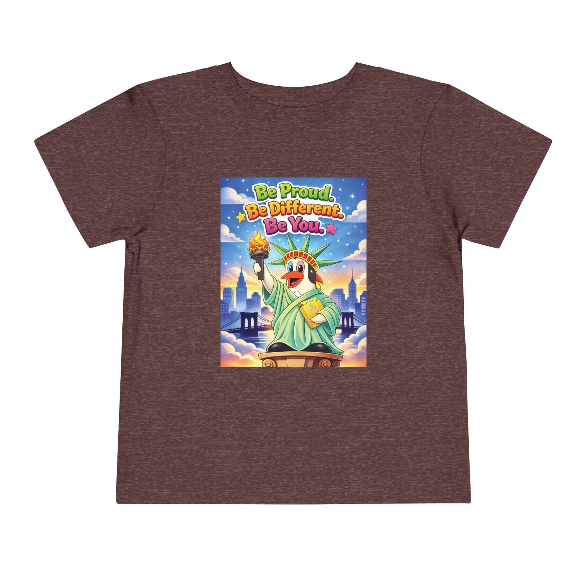 TuBz™ "Be Proud. Be Different. Be You." Toddler T- Shirt - Inspirational Kids Tee
