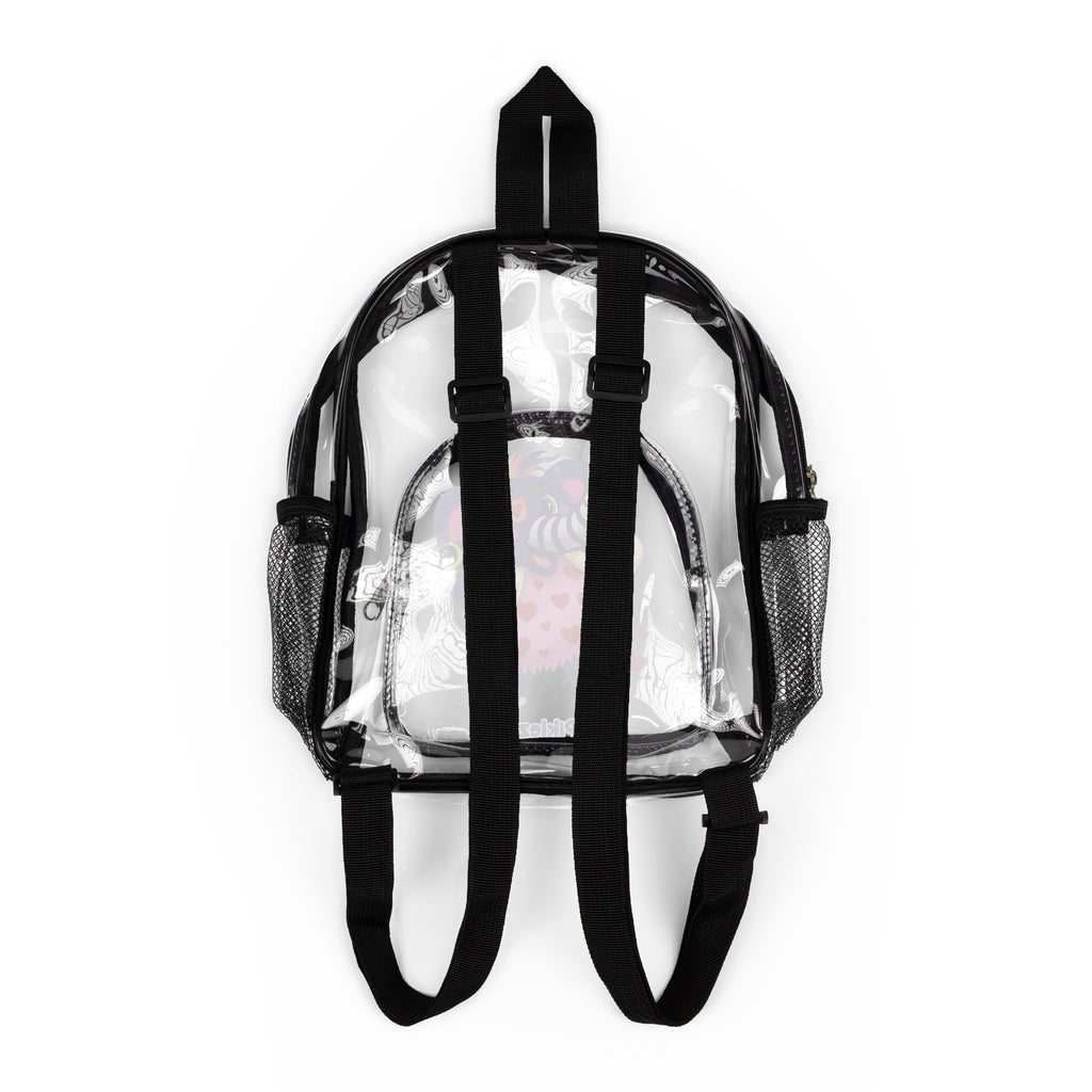 Piklez™ Clear Stadium Backpack – "Full of Love!" Graphic | Smile Universe Collection