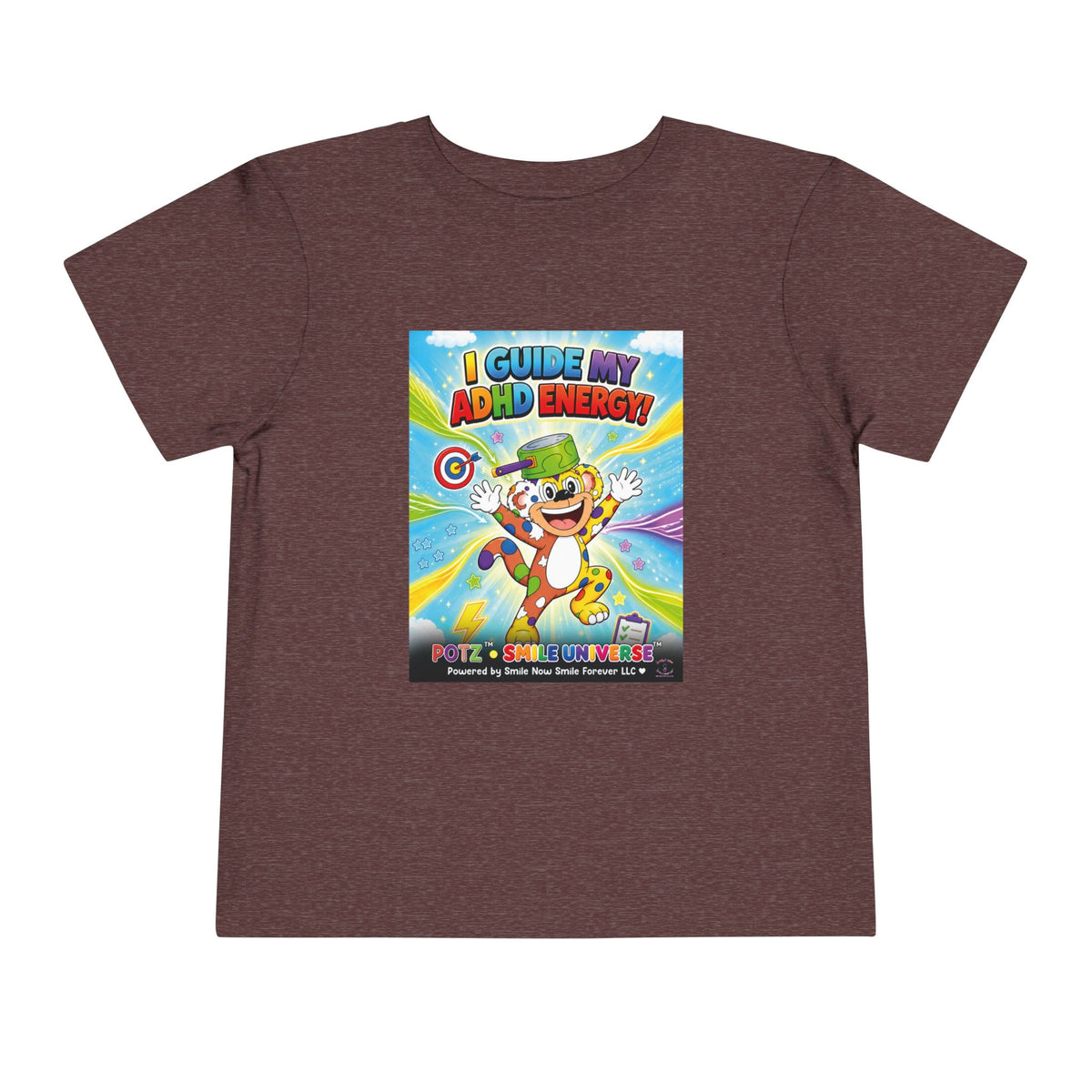 Potz™ Toddler Short Sleeve Tee – "I Guide My ADHD Energy!" Graphic Tee | Smile Universe Collection