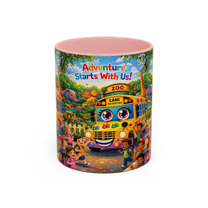 Lani™ Accent Coffee Mug (11oz & 15oz) – "Adventure Starts With Us!" Graphic