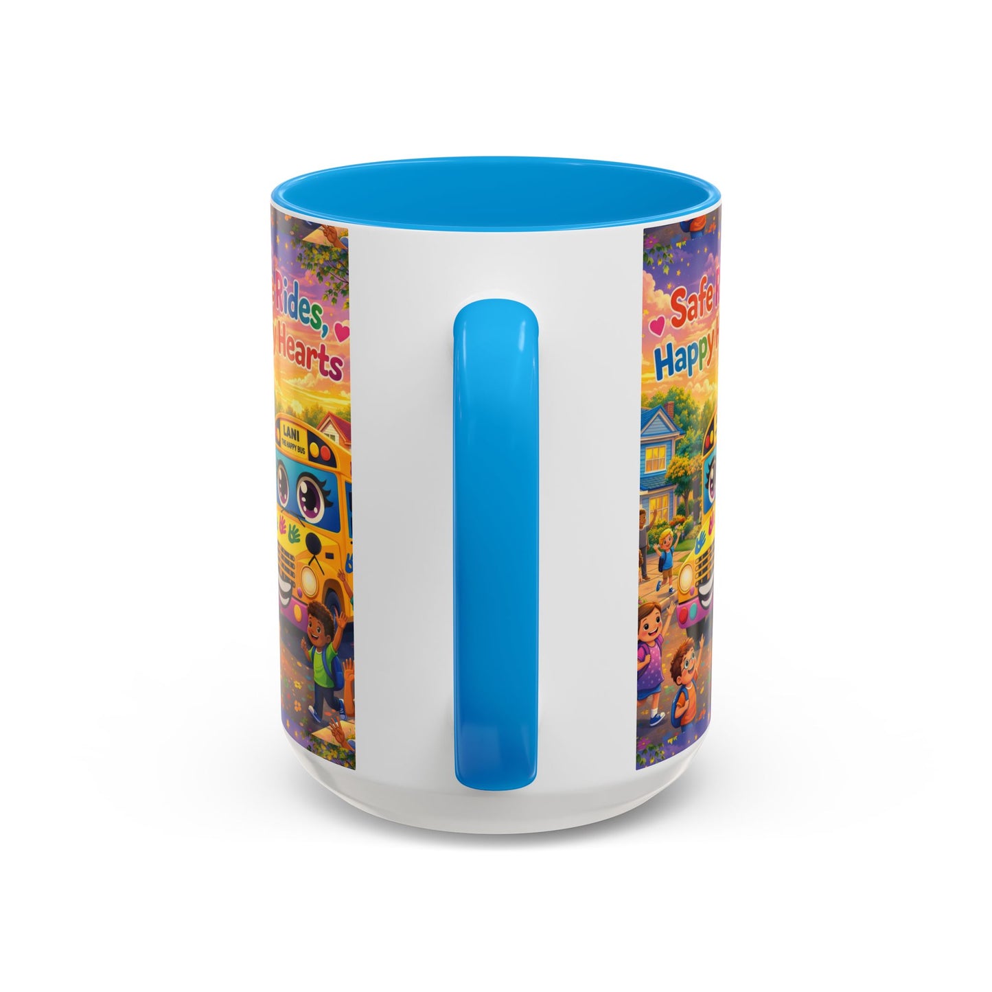 Lani™ Colorful Mug (11oz & 15oz) – "Safe Rides, Happy Hearts" Graphic